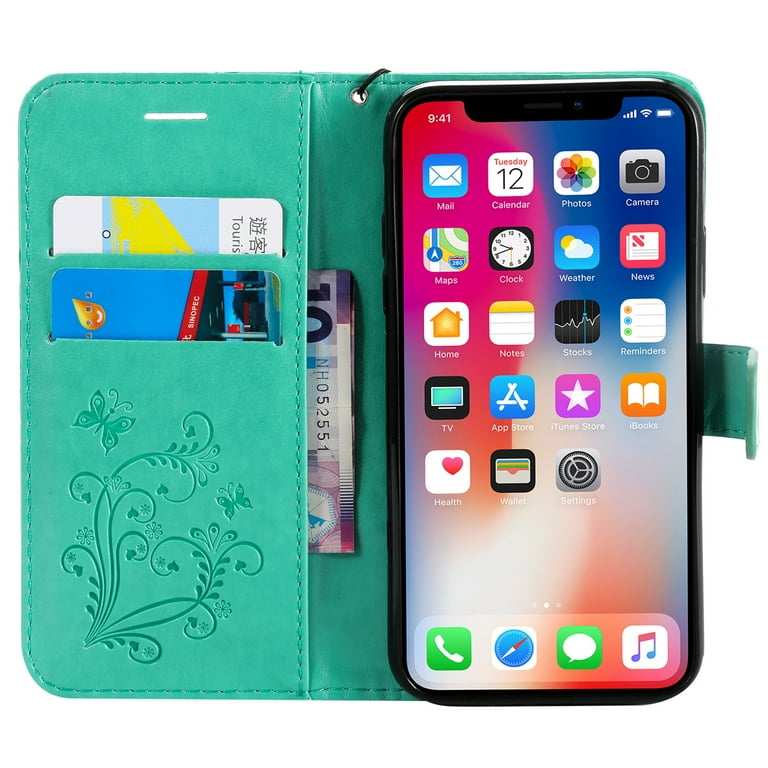 iPhone - im0717jp iPhone XS Wallet Case, iPhone X Case, Dteck Embossed