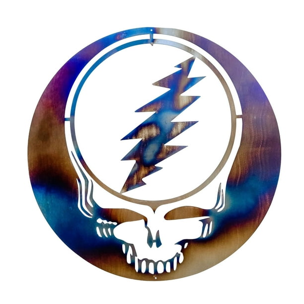 Metal Stealie Sign Wall Art Dead Head Steal Your Face Art Walmart Com Walmart Com
