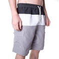 thumbnail image 1 of North 15 Men's Swim Trunks With Cargo Pokcets-5110-Blk-Grey-2XL, 1 of 2