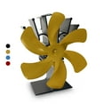 thumbnail image 3 of Fireplace Fan Blower with Overheating Protection Wood Burner Stove Heat Powered Fan for Home Hotel, Gold, 3 of 9