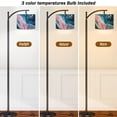 thumbnail image 4 of Arc Floor Lamps Neon pink gold waves aquamarine blue bubble swirls Fluid Art Marble Modern LED Adjustable Lampshade Standing Light for Living Room Reading Bedroom Office, 4 of 5