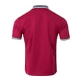 thumbnail image 4 of Fabrcox Men's Short Sleeve Polo Shirts Lapel Button Up Mens Golf Shirt Color Block Workout Big and Tall Men's Shirts with Pocket, 4 of 6
