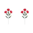 2Pcs Realistic Artificial Spring Flower Stems, Multi-Color Faux Floral ...