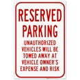 thumbnail image 1 of Reserved Parking Sign, 24x36 Corrugated Plastic, 1 of 7