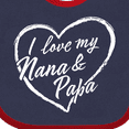 thumbnail image 4 of Inktastic I Love My Nana and Papa in White Chalk Heart Boys or Girls Baby Bib, 4 of 4