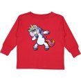 thumbnail image 3 of Inktastic Dabbing Unicorn Boys or Girls Long Sleeve Toddler T-Shirt, 3 of 5