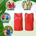 thumbnail image 5 of Lot de 6 Chasubles Chasubles de Soccer pour Sports Chandails de Basketball en Maille de Soccer - Rouge, 5 of 5