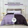 thumbnail image 3 of Superior Reversible Down Alternative Comforter, Twin, Plum-Lilac, 3 of 11
