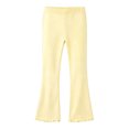 thumbnail image 4 of Girls Solid Color Stretchy Elastic Waist 7/8 Flare Pants with Ruffle Hem for Daily Wear 5-16 Years, 4 of 5