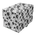 thumbnail image 1 of Grey Dog Crate Cover, Illustration of Old Fashion Various Size Spiral Vintage Flowers Urban Design, Easy to Use Pet Kennel Cover Small Dogs Puppies Kittens, 7 Sizes, White Black, by Ambesonne, 1 of 6