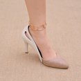 thumbnail image 5 of Xfvqtps Womens Pointed Toe Heels Glitter Peep Toe Party Shoes Wedding Heels Elegant Stiletto Evening Pumps Dressy Ankle Strap Sandals, 5 of 9