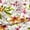 Pink, Orange, variant on Fabric Mart Direct Pink, Orange Cotton Printed Fabric By The Yard, 54 inches or 137 cm width, 1 Yard Pink Cotton Fabric, Garden Blossom