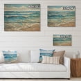 thumbnail image 4 of Designart "Beach Seaside Reflections Painting II" Nautical & Beach Print on Natural Pine Wood, 4 of 5