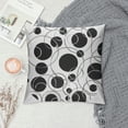 thumbnail image 2 of Autua Circles Theme Graphic Decorative Pillow Cover for Home Couch Living Room Sofa, Printed on Both Sides, 1PC 22x22in, 2 of 5