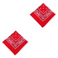 thumbnail image 2 of Naiovety Unisex Poliéster Turbante Bandana Chic Bufanda Cuadrada Paisley Estampado Diadema Senderismo Moderno Pañuelo Regalos Rojo Rojo 2piezas Naiovety CBP263467, 2 of 5