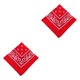 thumbnail image 4 of Greeniant Unisex Poliéster Turbante Bandana Chic Bufanda Cuadrada Paisley Estampado Diadema Senderismo Moderno Pañuelo Regalos Rojo Rojo 2Conjunto, 4 of 6