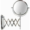 thumbnail image 1 of Deco Brothers Miroir Mural Extensible, Double Face de 8 Pouces avec Grossissement 7X, Chrome, 1 of 4