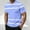 Blue, variant on Mens Casual Henley Shirt Summer Short Sleeve Striped Shirt Lightweight Fashion Casual Daily Top Army Green Size M