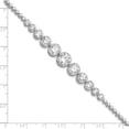 thumbnail image 5 of Sterling Silver Rhodium-Plated Polished Graduated Cz Bracelet (Width 5.25) (Length 8) - Jbsp, 5 of 5