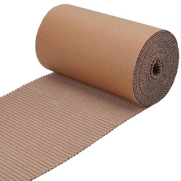 197Inch Corrugated Cardboard Roll 8.7Inch Wide Singleface Corrugated Paper Heavy Duty Wrap Paper Sheet