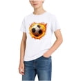 thumbnail image 2 of hengsof Boys' Short Sleeve Soccer T-Shirt Breathable Quick Dry Children's Sports Top Casual Loose Round Neck Shirt for Ages 2-13, 2 of 7
