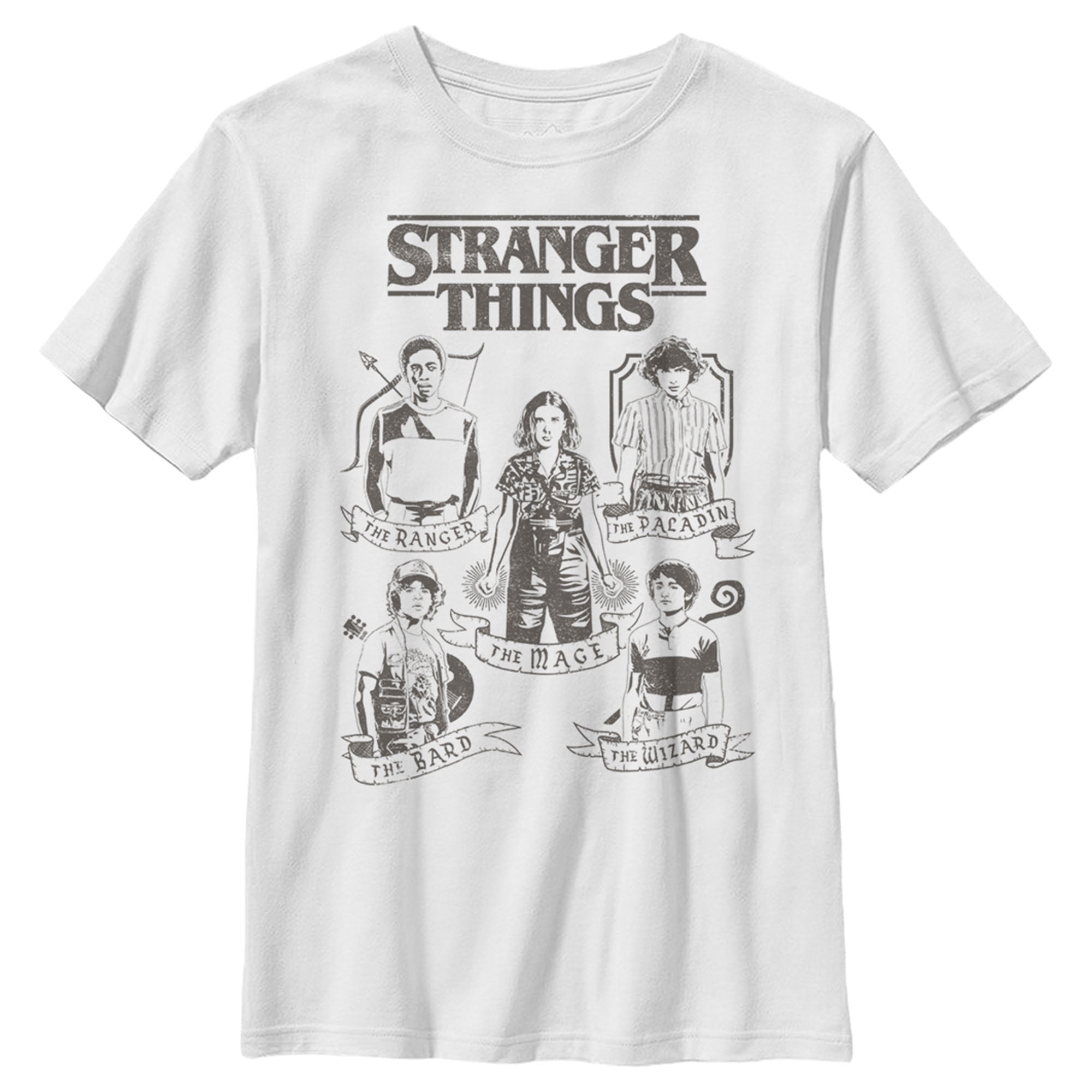 Boy's Stranger Things Group Shot Classes Graphic Tee White Large ...