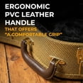 thumbnail image 4 of Dreadnought Acoustic Guitar Hard Case with Exterior Lock and Key, Interior Accessory Compartment, and Plush Interior Padding - Tweed, 4 of 14