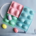 thumbnail image 4 of sunsanly Candy Mold Easy Demoulding Non-stick Heat-resistant DIY Three-dimensional 8 Grids Easter Egg Shaped Silicone Cake Mold Kitchen Supply, 4 of 7