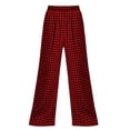 thumbnail image 6 of Women's Casual Plaid Pants With Elastic Waist And Pockets For A Loose Straight Leg Fit, 6 of 7