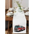 thumbnail image 3 of Table Runner Dresser Scarf 13 x 48 Inch Red Fire Truck Retro Classic Car Cartoon Table Runners Non-Slip Heat Kitchen Dining Table Decor for Indoor Outdoor Home Party Decoration, 3 of 7