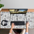 thumbnail image 4 of Long Mouse Pads for Desk,Basketball Doodle Pattern Desk Mats on Top Of Desks, Desk Mouse Pad Extra Large with 3mm Non-Slip Base and Stitched Edge for Gaming,Office,Work,Home 47.3"x23.6", 4 of 6