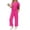 1 Rose Red, variant on 2 Piece Sets for Women Casual Summer Travel Vacation Outfits Short Sleeve Tops Wide Leg Pants Lounge Sets