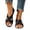 Black, variant on Women Crisscross Knotted Strap Platform Slide Sandals Comfortable Footwear For Casual Outdoor Daily Activities