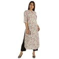 thumbnail image 4 of Moomaya Ethnic Printed Cotton Basic&nbsp;Kurti&nbsp;Straight Long Kurta For Indian Womens Blouse, 4 of 7