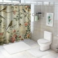 thumbnail image 7 of Orinice Hummingbirds Shower Curtain, Sage Green Floral Tree Bird Shower Curtain, Leaf Shower Curtain Waterproof Polyester Fabric Shower Curtain Set with 12 Hooks Bathroom Decor,  69x72, 7 of 7