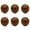 Brown, variant on HDJNal Set of 6,White Ball Shape Ceramic Knobs with Screws - 33mm Diameter - Round Vintage Pull Handles for Home & Office Furniture - Kitchen Cabinet, Drawers & Cupboard Doors