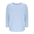 thumbnail image 5 of Hvyesh Womens 3/4 Sleeve Blouses Crew Neck Shirts Dressy Casual 3/4 Length Sleeve Tops, 5 of 5
