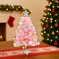 thumbnail image 4 of Pink Christmas Tree,Table Top Christmas Tree, Pink Artificial Christmas Tree Mini Small Xmas Tree with Bells,Star Topper and Christmas Ball Ornaments for Holiday Indoor Christmas Decoration Gifts, 4 of 6