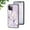 Purple Magnolia, variant on Case for iPhone 12 Pro, Slim Glass Case with Soft TPU Shockproof Ring Stand Flower Pattern Design Stylish Protective Cover for iPhone 12 Pro 6.1-Inch,Gardenias