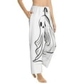 thumbnail image 2 of Daiia Cute Ghost Simple Drawing Women's Sleep Pant with Pockets and Drawstring,Pajama Pants-Medium, 2 of 9
