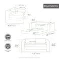 thumbnail image 4 of S-HOME 71 Inch 2-in-1 Convertible Chenille Loveseat Sofa Bed With Armrest And Backrest Pillows For Living Room Bedroom，Gray, 4 of 10
