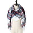 thumbnail image 1 of Foulard Chaude pour Femmes Châles Carrés Foulards Infini Rayures Carreaux Surface Rugueuse,21#, 1 of 4