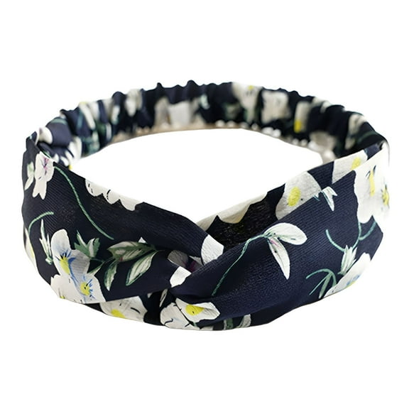 TELOLY Headbands for Women,Cloth Wide Headband,Boho Headbands for Women,Navy