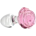 thumbnail image 5 of Pillow Talk Rosy Flower Glass Anal Plug Pink, 5 of 11