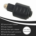 thumbnail image 5 of Mini Optical Audio Adapter 3.5MM Female Jack To Digital Toslink Male Plug for Amplifier,1 x Optical Audio Adapter,Black, 5 of 6
