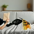 thumbnail image 3 of Fitness Soft Flannel Fleece Blanket, Aged Damaged Display Kettlebell Muscular Athletic Man Silhouette Train Hard, Cozy Plush for Indoor and Outdoor Use, 70" x 90", Orange Black White, by Ambesonne, 3 of 5
