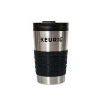 Keurig® 12oz Stainless Steel Insulated Coffee Travel Mug, Fits Under Any Keurig® K-Cup Pod Coffee Maker (including K-15/K-Mini), Silver