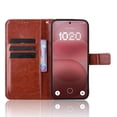 thumbnail image 5 of Wallet Case for Nothing Phone 4A Pro with Card Holder, PU Leather Flip Phone Case with Kickstand Magnetic Closure Wrist Strap Brown, 5 of 5