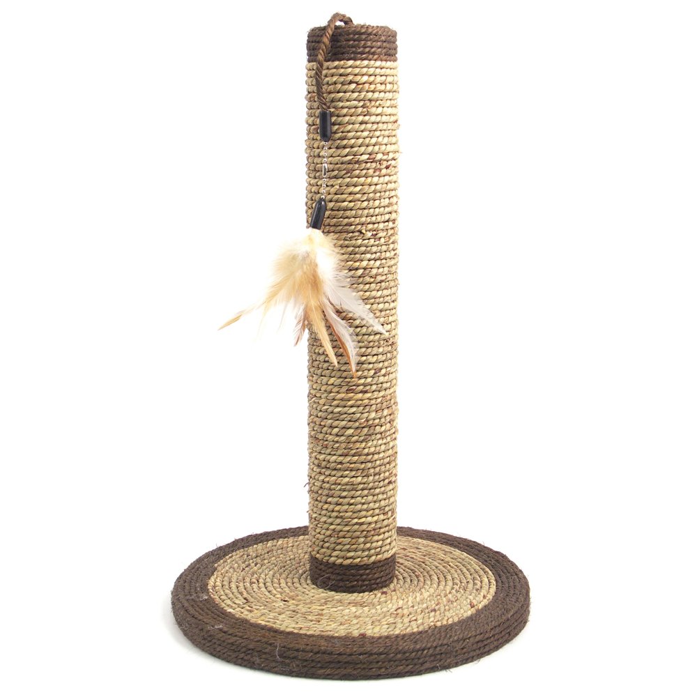 Rosewood Pet Catwalk Collection Seagrass Feather Post Natural Cat