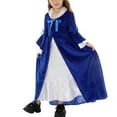 thumbnail image 4 of ATOGUTA Girls Long Dresses Kids Long Sleeve Party Birthday Prom Formal Fancy Long Dress Size 9-15, Blue, 4 of 6